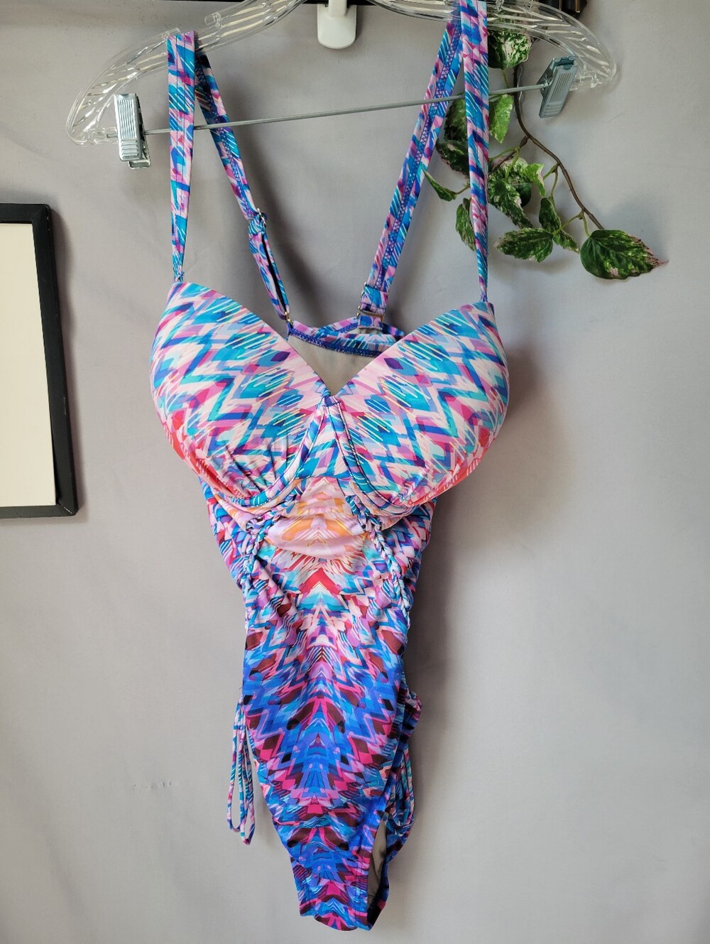 Swimsuits for All Macrame Underwire One Piece Swimsuit 14